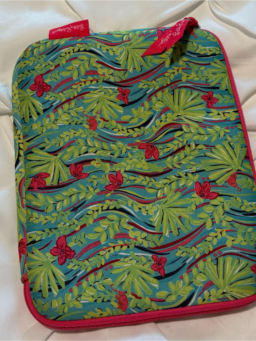 Lilly Pulitzer Tablet Case Pink Green Floral NWOT